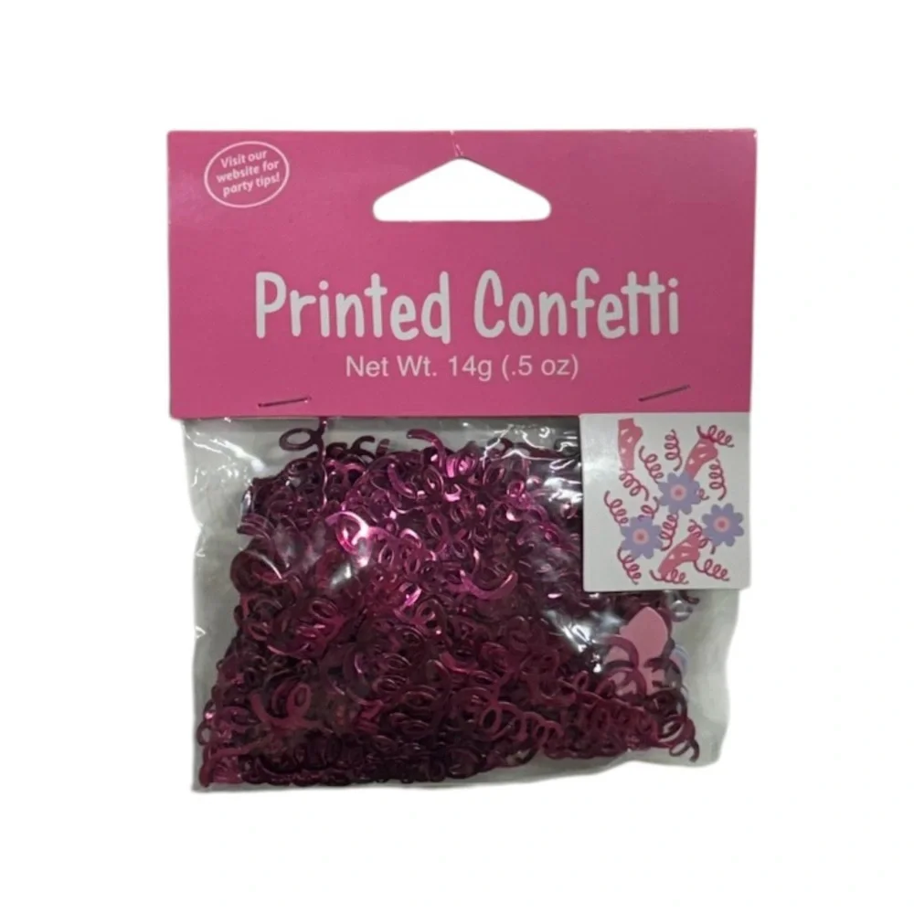 Creative Converting brand printed confetti with spirals & flowers new in package